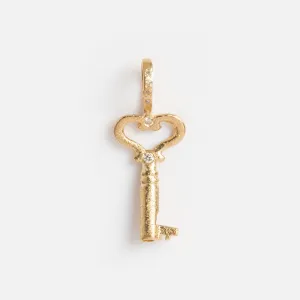 Heart Key Pendant Charm