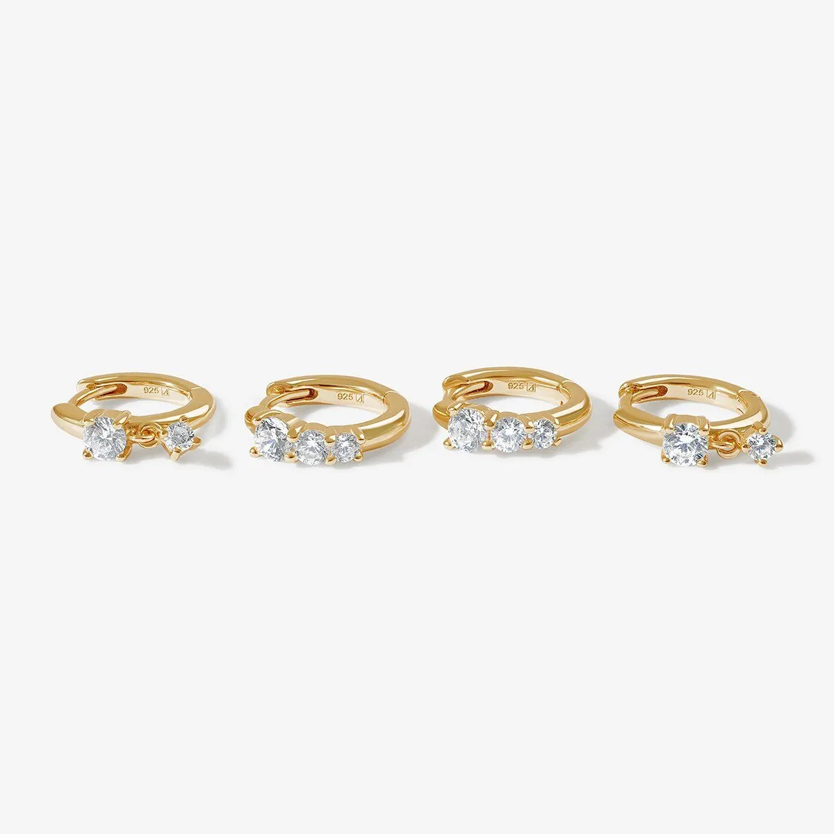 Heath huggie earring set