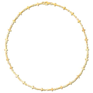 Kennedy Cross Chain Necklace Gold