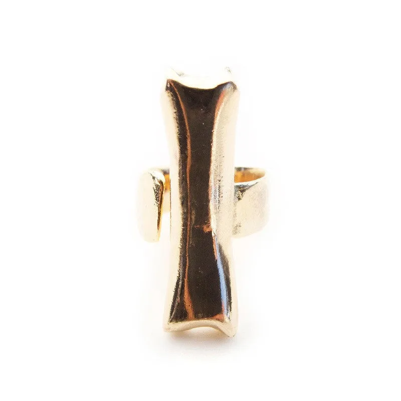 Long Rose Gold Falange Ring