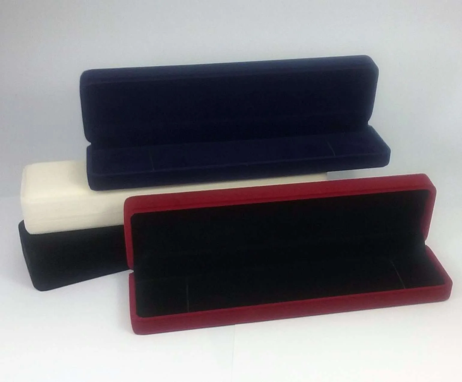 Luxurious Velvet Necklace or Bracelet Box in Four Colors - Gift Jewelry Box