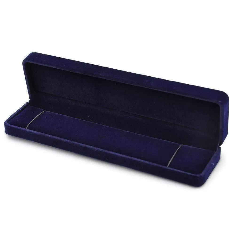 Luxurious Velvet Necklace or Bracelet Box in Four Colors - Gift Jewelry Box