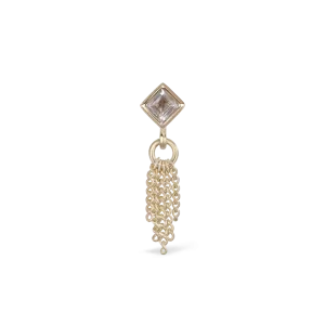 Miel • White Topaz 5 Curb Chain Tassel