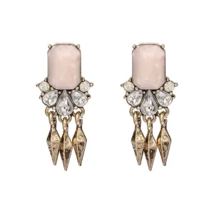 Mindy Blush Pink Fringe Earrings