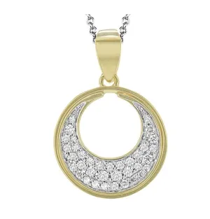 Minimalist Diamond Circle Pendant