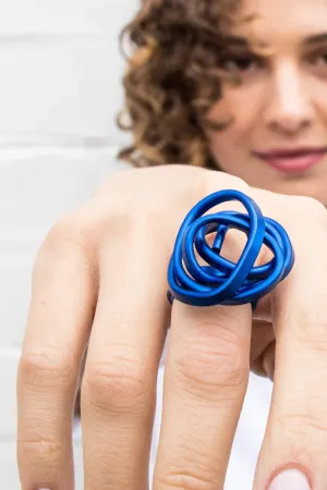 MONICA KREXA SCRUNCH RING BLUE