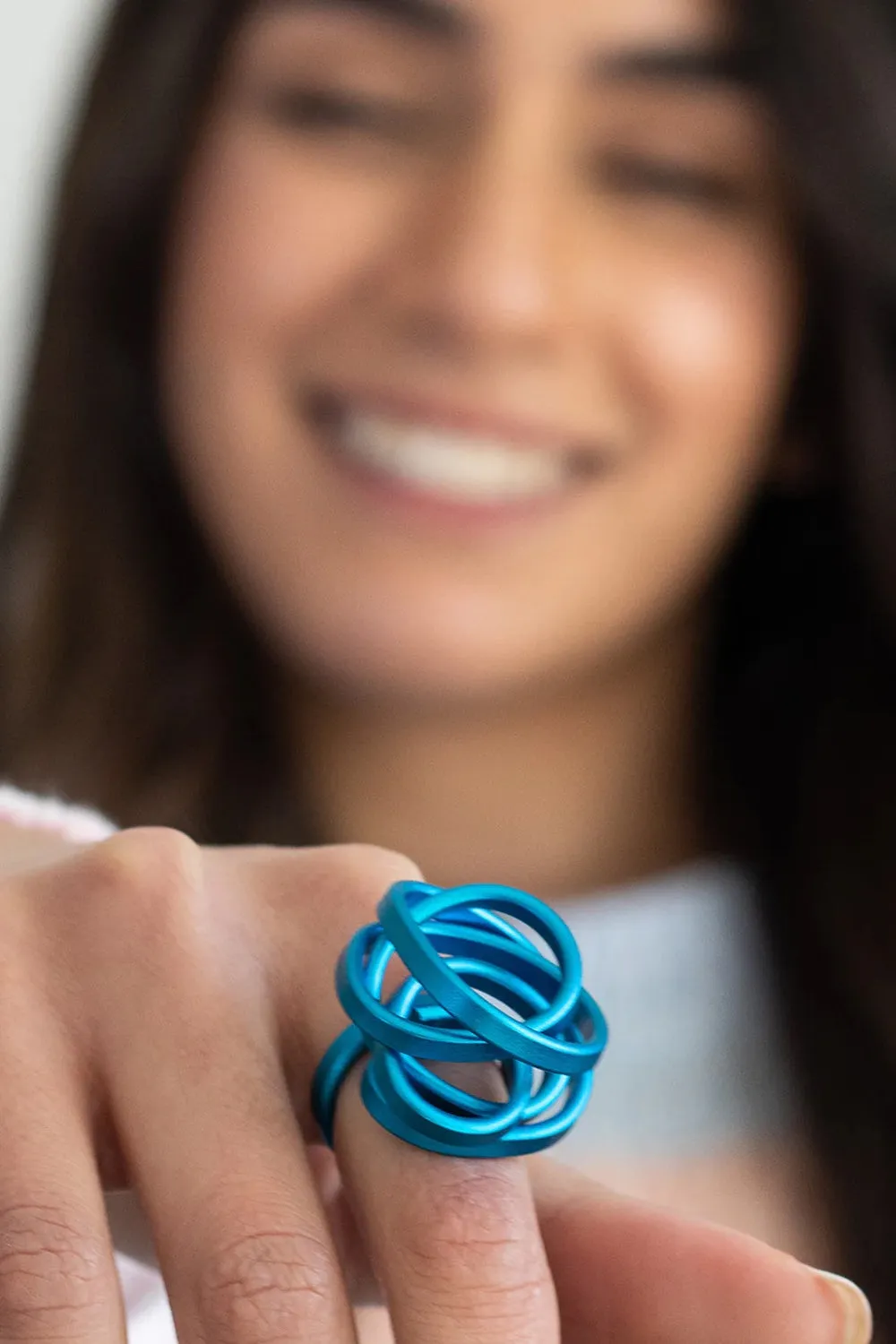 MONICA KREXA SCRUNCH RING TURQUOISE