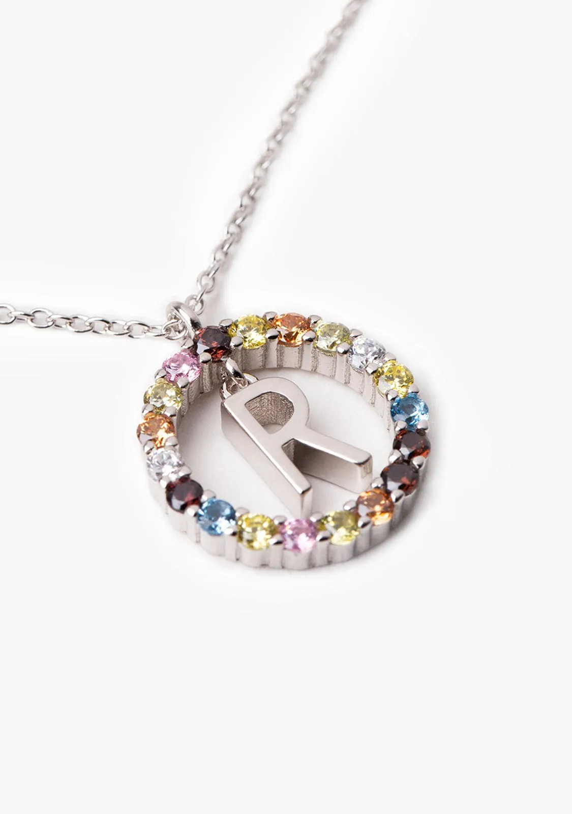 Necklace Iniziale Letter R Silver