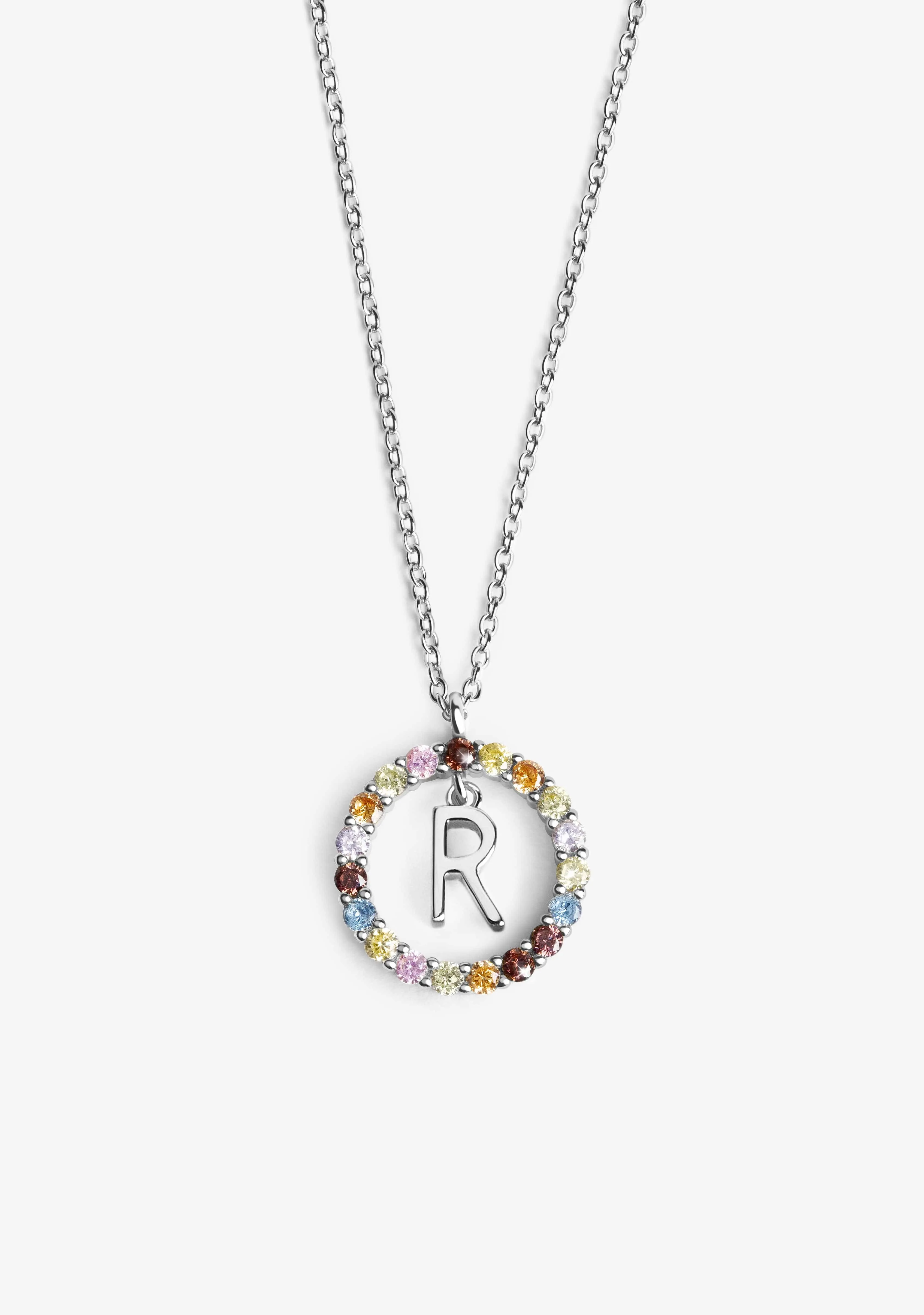 Necklace Iniziale Letter R Silver