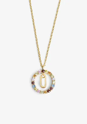 Necklace Iniziale Letter U Gold