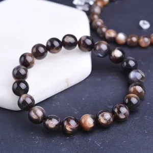 New Natural Dream Black Gold Sunstone Bracelet