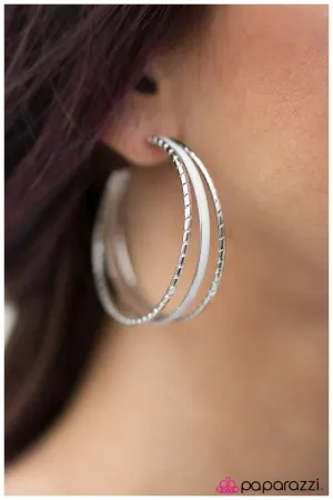 Paparazzi Earring ~ Its 5 O Clock Somewhere - White