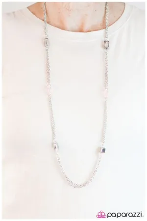 Paparazzi Necklace ~ Midnight Mirage - Pink