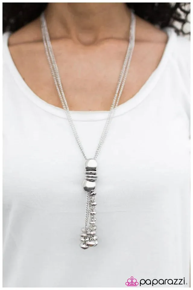 Paparazzi Necklace ~ Not A Moment Too Soon - Silver