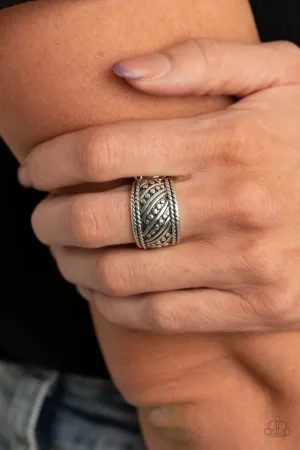 Paparazzi Ring ~ Slanted Shimmer - Silver