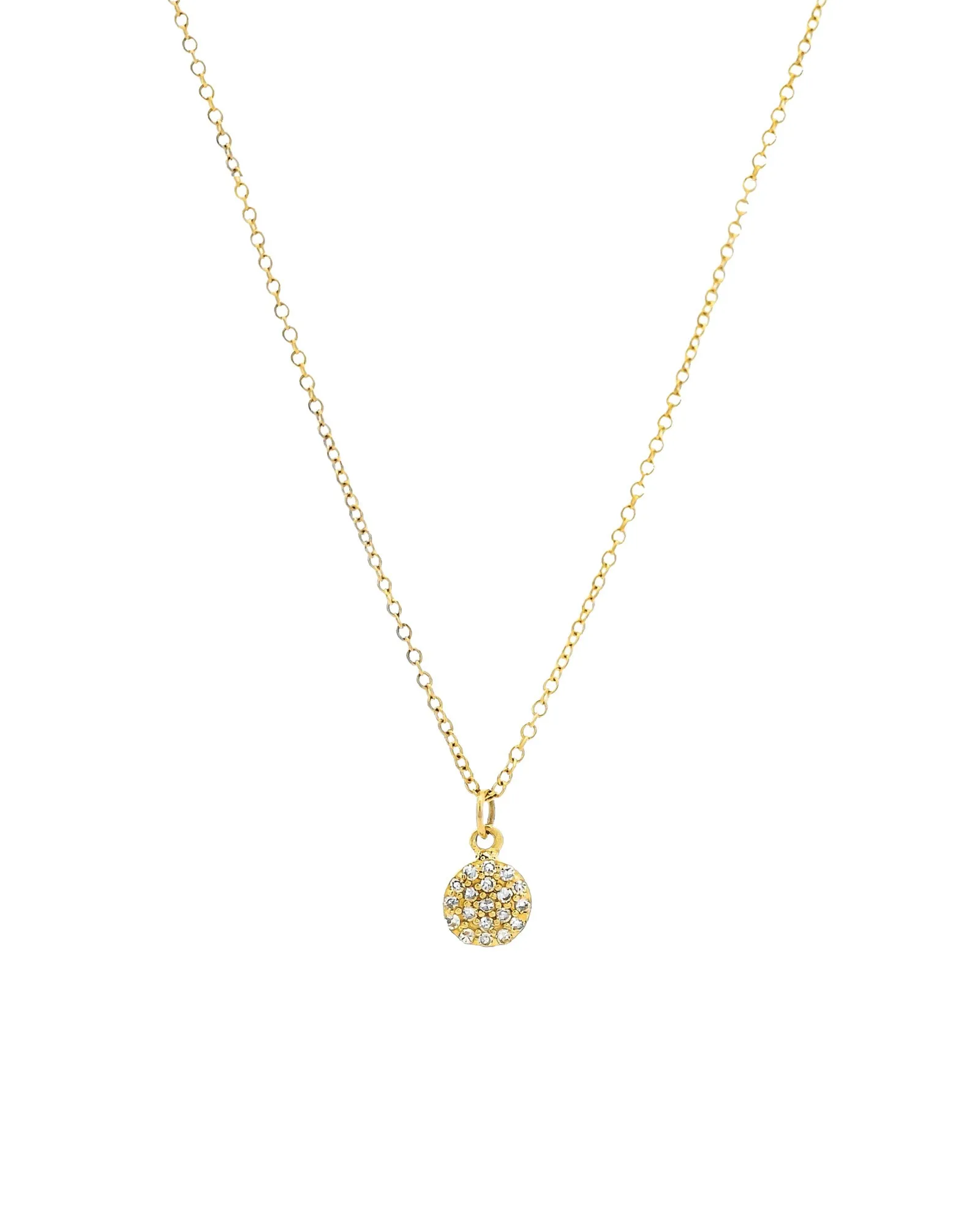 Pavé Disc Cable Necklace