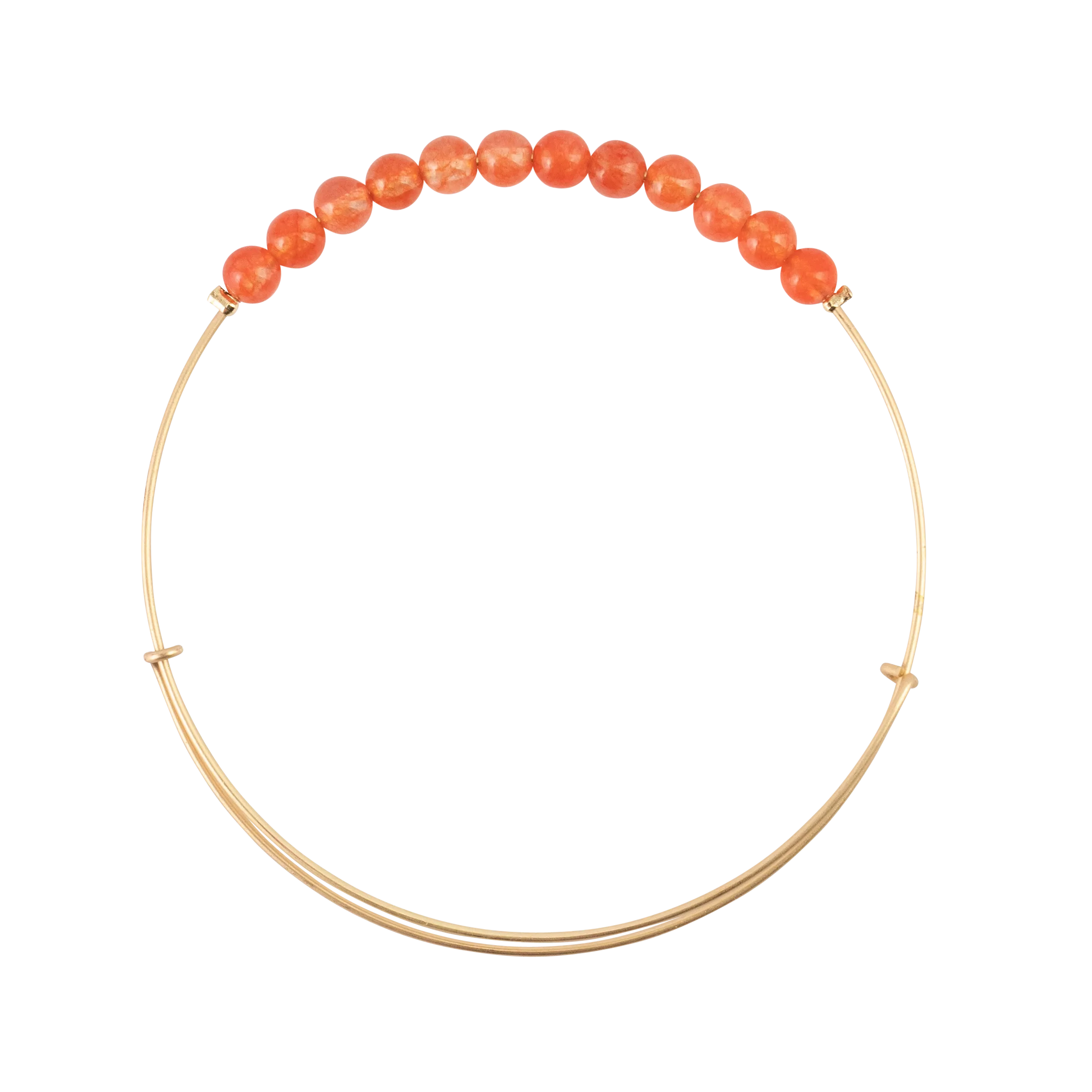 Peach Quartz Stone Bangle