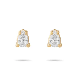 Pear diamond Stud