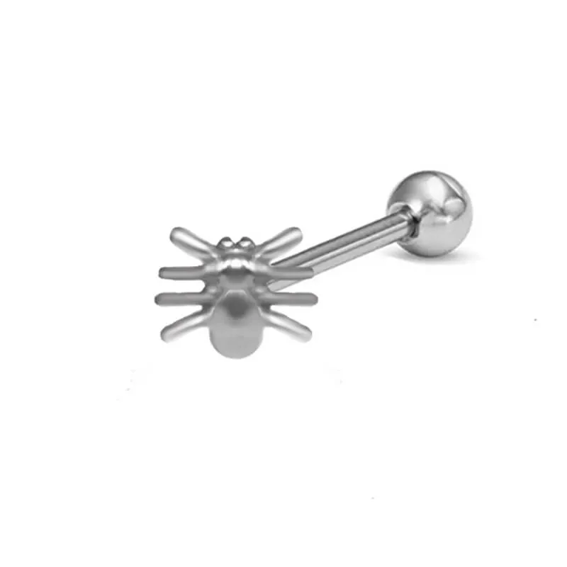 Punk Spider Stainless Steel Tongue Ring