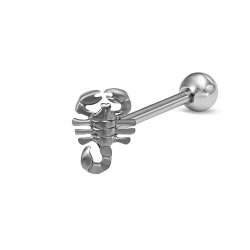 Punk Spider Stainless Steel Tongue Ring