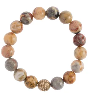 "Crazy Lace Agate" Stretchy Bracelet