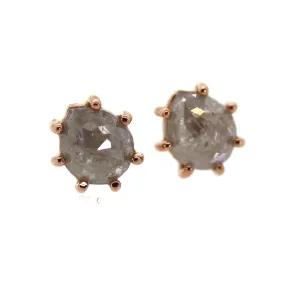 Raw Diamond Stud Earrings