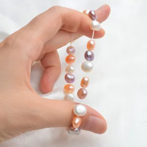 Real Natural Freshwater Pearl Charm Bracelets 8-9mm