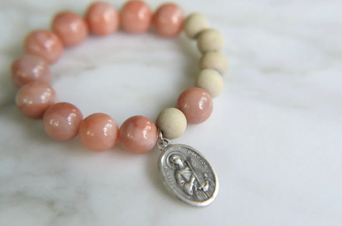 Saint Cecilia Rosary Bracelet