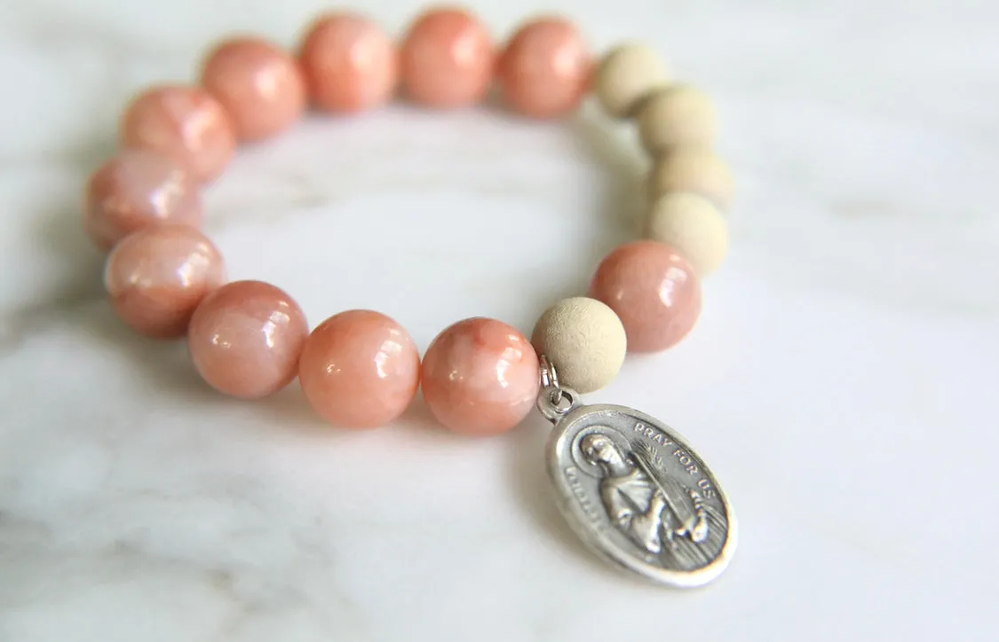 Saint Cecilia Rosary Bracelet