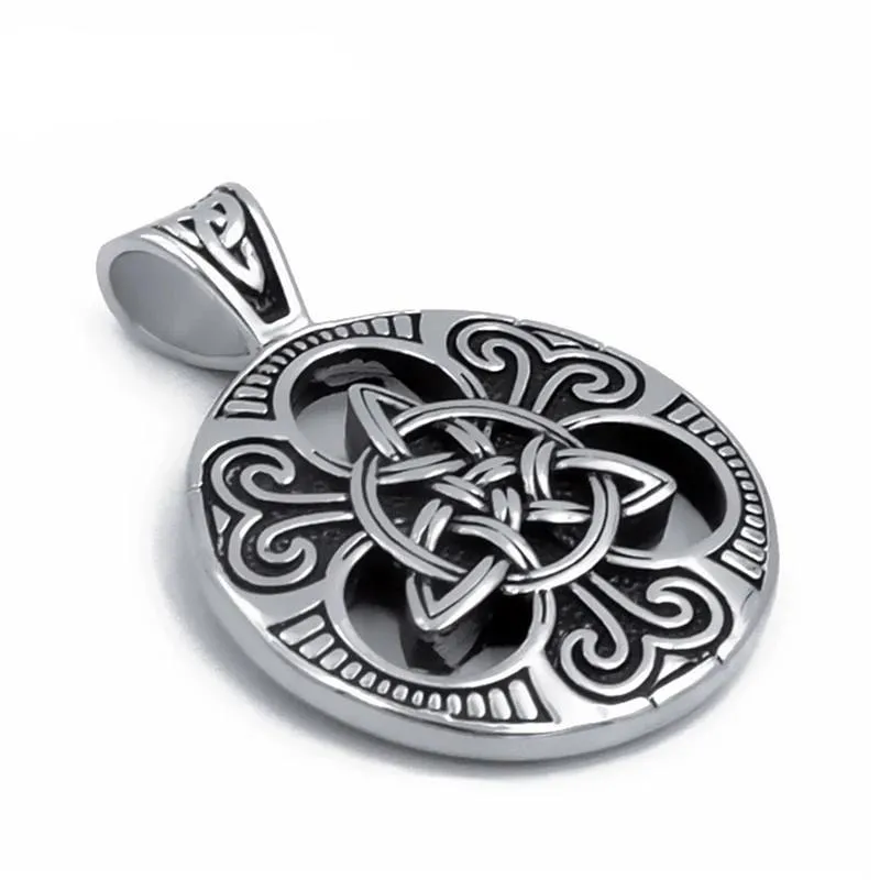 Silver Celtic Triquetra Knot Pendant with Chain