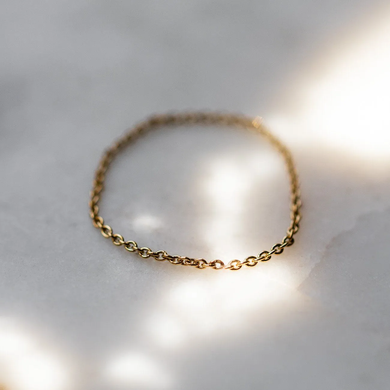 Solid Gold Chain Ring