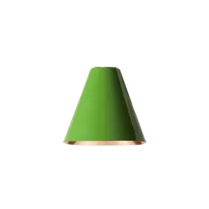 Stanlette pendant shade in green with copper interior