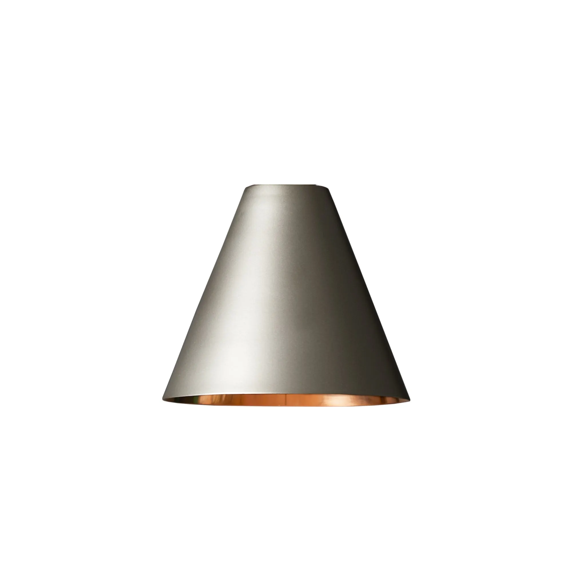 Stanlette pendant shade in gunmetal with copper interior