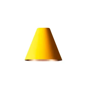 Stanlette pendant shade in yellow with copper interior