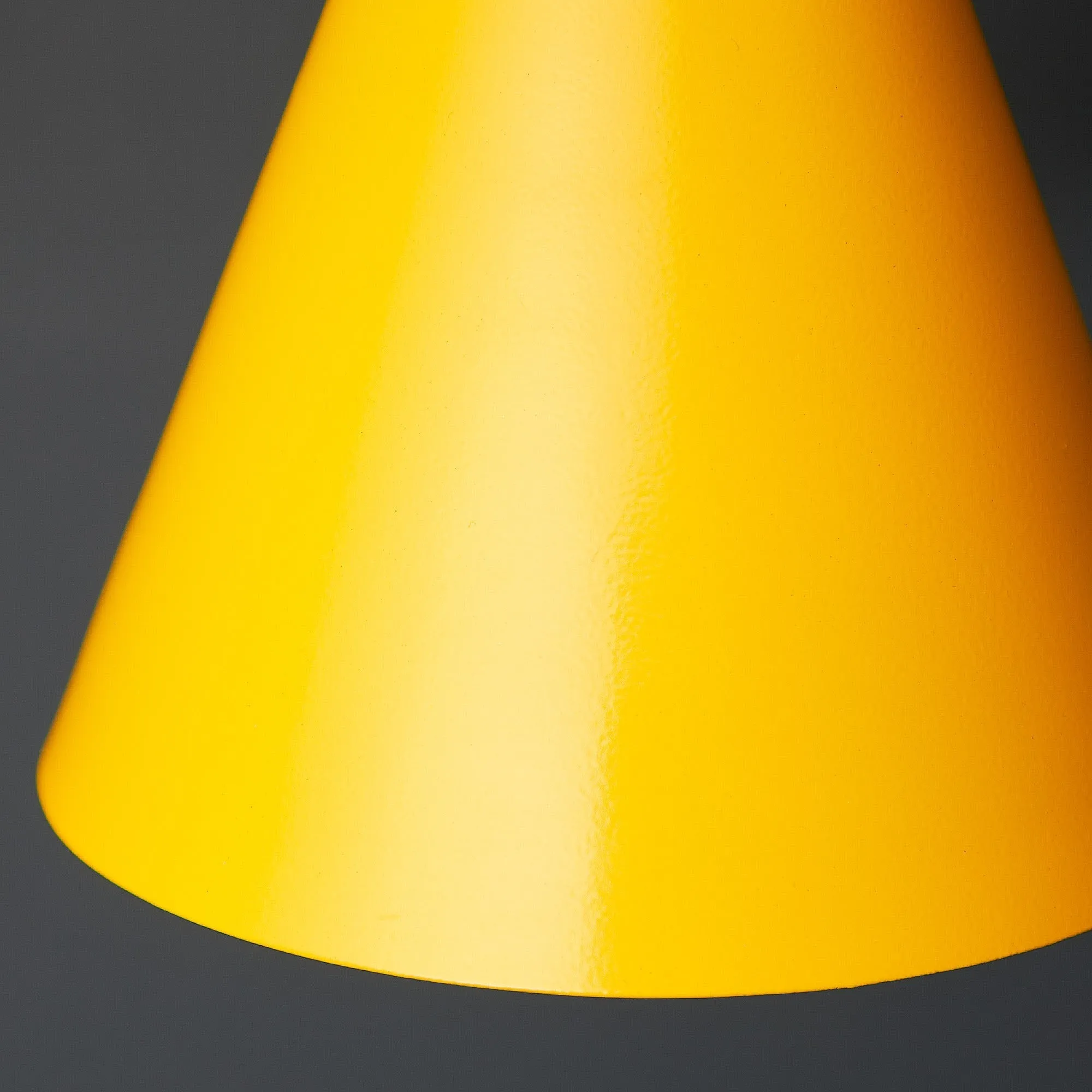 Stanlette pendant shade in yellow with copper interior