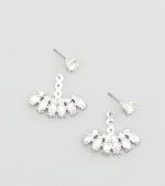 Stella Silver Crystal Ear Jackets