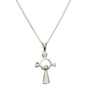 Sterling Silver Claddagh Cross