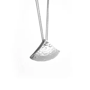 Sterling Silver Hammered Triangle Pendant Necklace 16 inch - 24 inch