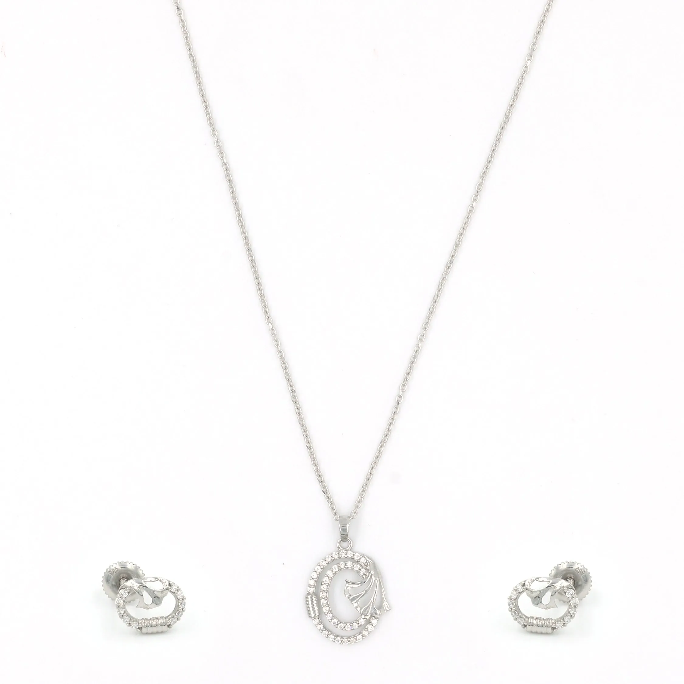 Stunning Women's 925 Sterling Silver Necklace and Earring Set - Classic & Stylish