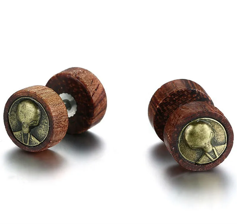 Stylish Ghost Wooden Stud Earring