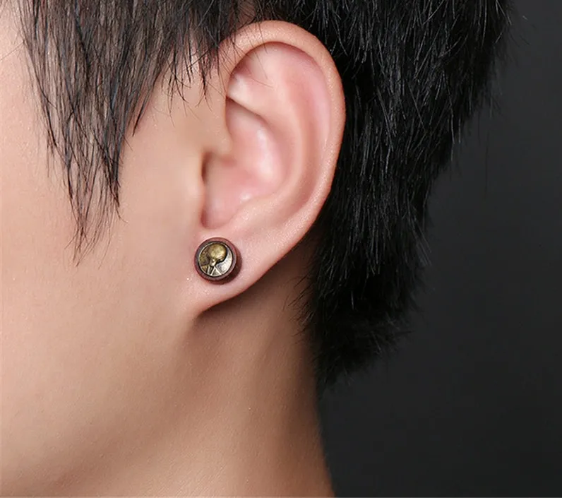 Stylish Ghost Wooden Stud Earring