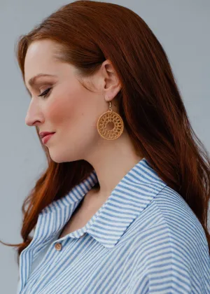 Tan Crochet Earrings