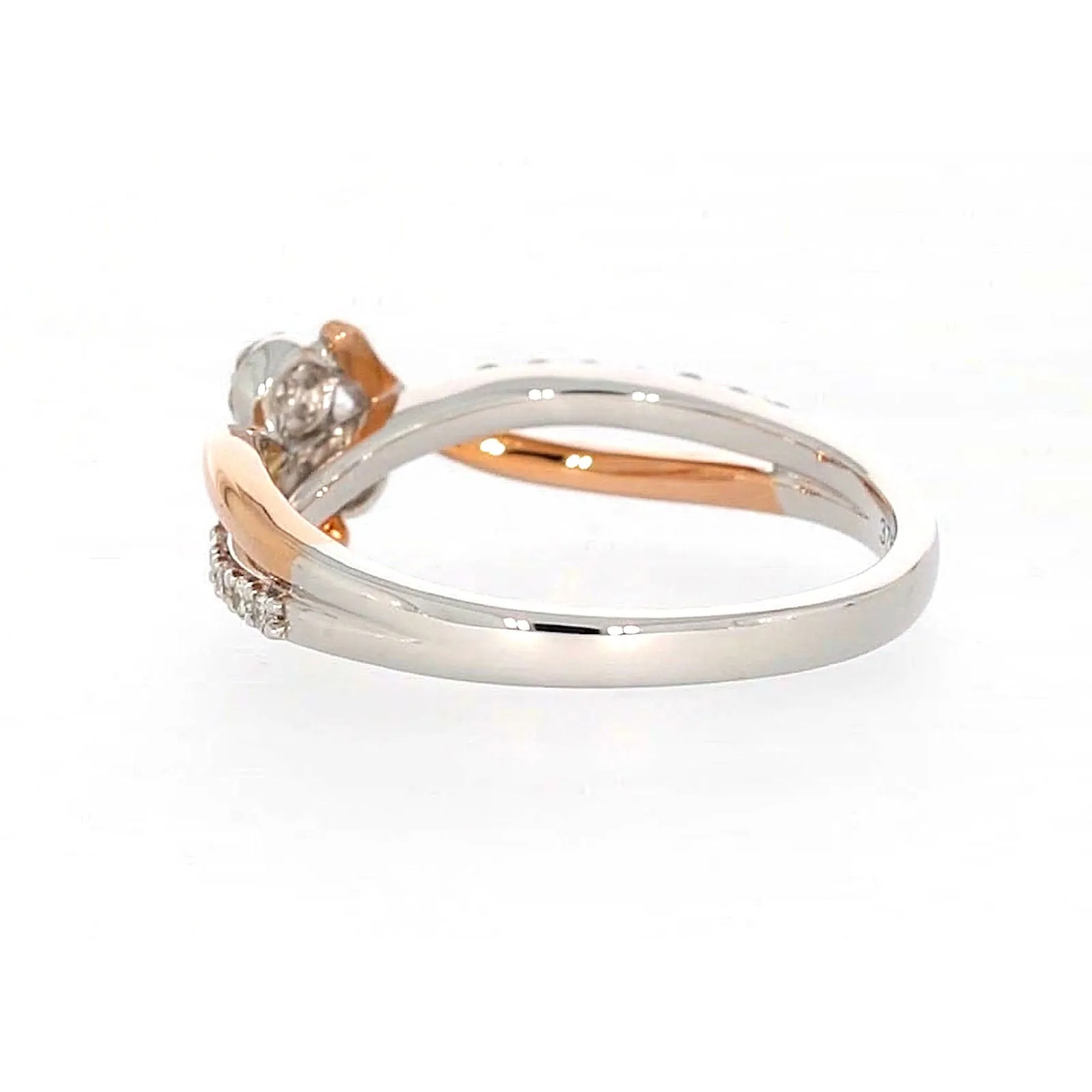 Tango 9ct Rose & White Gold Round Brilliant Cut with 1/4 CARAT tw of Diamonds Ring