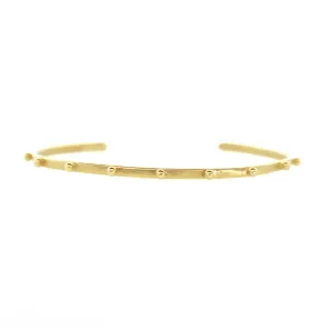 Thin Gold Stud Cuff Bracelet