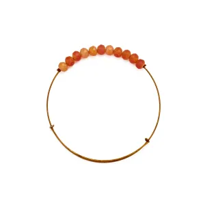 Topaz Matte Crystal Wire Bangle