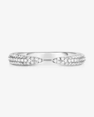 Triple Row Diamond Claw Ring