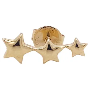 Triple Star Single Stud Earring