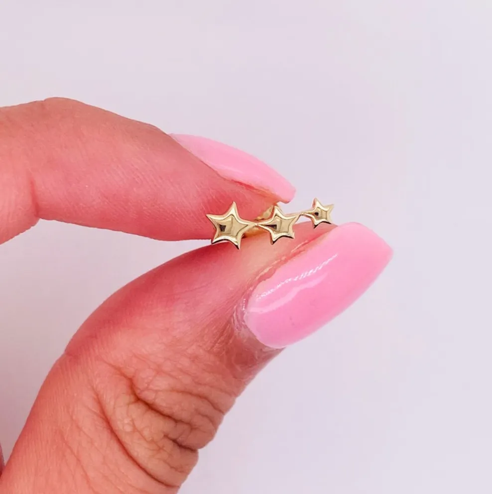 Triple Star Single Stud Earring