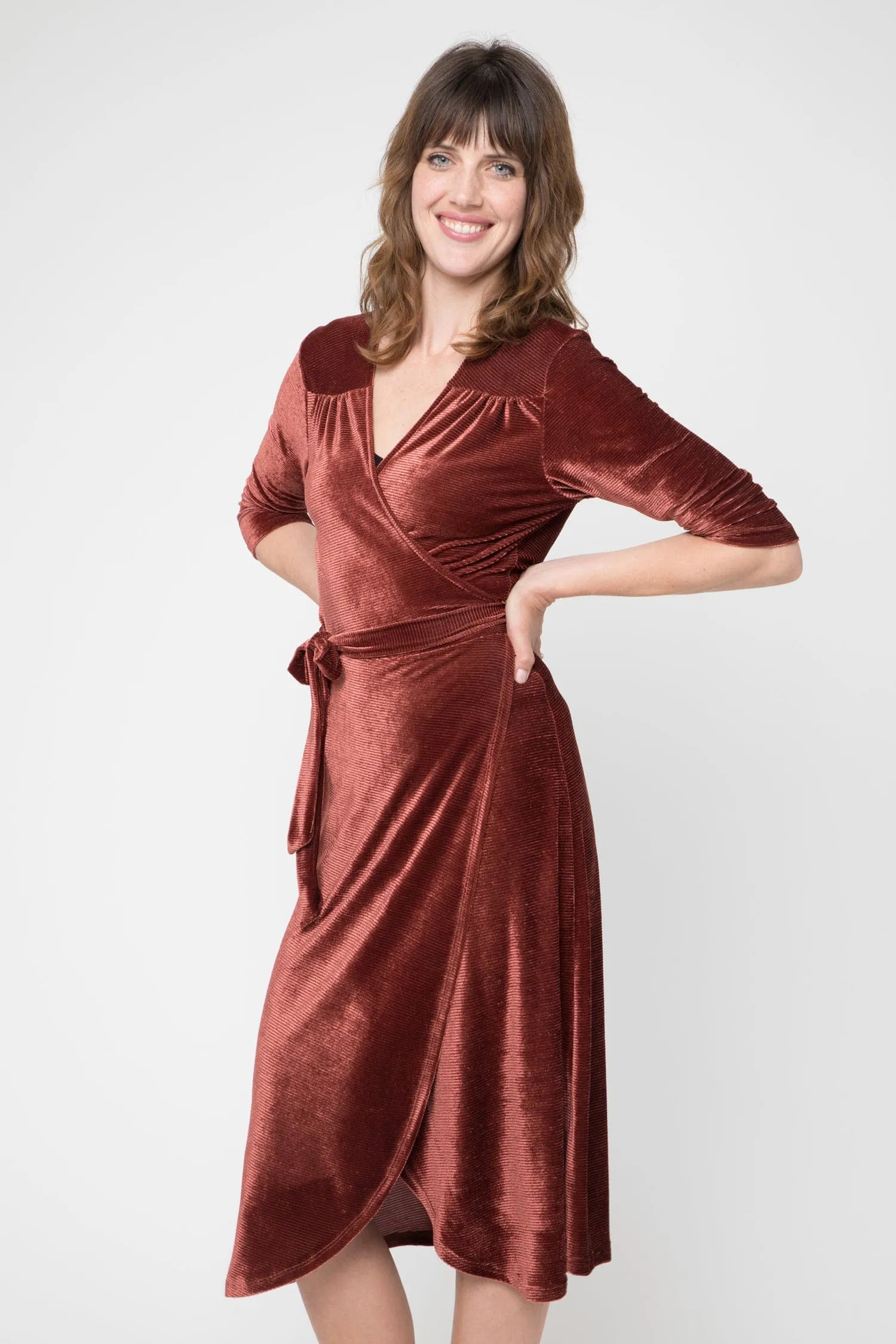 Velvet Wrap Dress