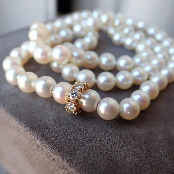 Vintage Single Strand Pearl Necklace